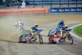 Speedway riders on the track