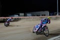 Speedway riders on the track - Grigorij Laguta (wright) and Joonas Kylmaekorpi