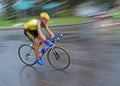 Speedy bicyclist Royalty Free Stock Photo