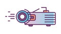 Speedy Projector Display, Fast Presentation Technology, vector design Generative AI Royalty Free Stock Photo