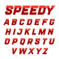 Speedy style alphabet