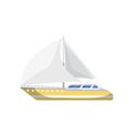 Speedy yacht side view isolated icon