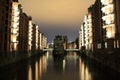 Speicherstadt Hamburg at night