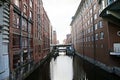 Speicherstadt. Port warehouse in Hamburg. Royalty Free Stock Photo