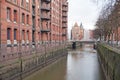 Speicherstadt. Port warehouse in Hamburg. Royalty Free Stock Photo