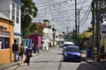 People in the main street in Speightstown, one of major town located on the west coast