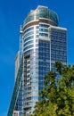 Spektrum Tower office skyscraper of Europa Capital at 18 Twarda street in Srodmiescie business district in Warsaw, Poland