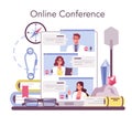 Speleologist online service or platform. Scientst exploring deep