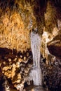 Speleothem formations in Luray Caverns, Virginia Royalty Free Stock Photo