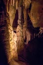 Speleothem formations in Luray Caverns, Virginia Royalty Free Stock Photo