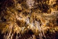 Speleothem formations in Luray Caverns, Virginia