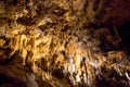 Speleothem formations in Luray Caverns, Virginia Royalty Free Stock Photo