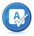 Spell check icon midnight blue prime round button Royalty Free Stock Photo