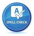 Spell check midnight blue prime round button Royalty Free Stock Photo
