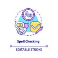 Spell checking concept icon