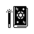 Black solid icon for Spell, magic and charm Royalty Free Stock Photo