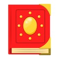 Spellbook game icon vector isolated. Fantasy object