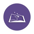 spellbook icon in badge style. One of Magic collection icon can be used for UI, UX