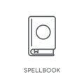 Spellbook linear icon. Modern outline Spellbook logo concept on