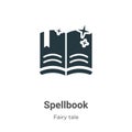 Spellbook vector icon on white background. Flat vector spellbook icon symbol sign from modern fairy tale collection for mobile