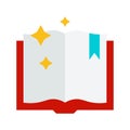 Spellbook vector, Magic related flat style icon Royalty Free Stock Photo