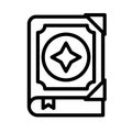 Spellbook vector, Magic related line style icon