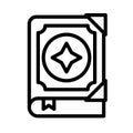 Spellbook vector, Magic related line style icon Royalty Free Stock Photo