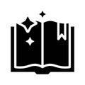 Spellbook vector, Magic related solid style editable stroke icon Royalty Free Stock Photo