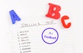 Spelling Test Results Royalty Free Stock Photo