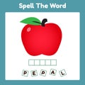 Spelling Word Scramble Game Template Apple.