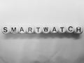Word smartwatch spelled on dice Royalty Free Stock Photo