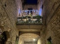 SPELLO, ITALY - DECEMBER 19, 2023: Charmed decorated street at christmas time in the center of Spello little town