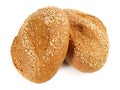 Spelt Bread Rolls on white Background - Isolated Royalty Free Stock Photo
