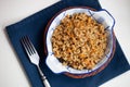 Spelt porridge with mushrooms and vegetables