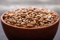 Spelt seeds on a dark stone background