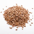 Spelt seeds on a white acrylic background Royalty Free Stock Photo