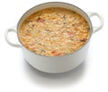 Spelt soup, farro soup, italian cuisine Royalty Free Stock Photo