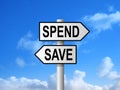 Spend Save Sign Royalty Free Stock Photo