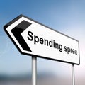 Spending spree concept.