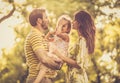 Spending time with my parents. Little girl. Royalty Free Stock Photo