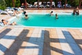 Spending time in swimming pool Royalty Free Stock Photo