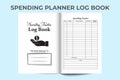 Spending tracker KDP interior notebook template. Business or personal monthly budgeting logbook. KDP interior journal. Expense Royalty Free Stock Photo