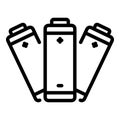 Spent batteries icon, outline style