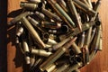 Spent brass bullets Royalty Free Stock Photo