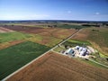 Spent Cornfields and Farm Royalty Free Stock Photo