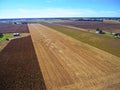 Spent Cornfields and Farm Royalty Free Stock Photo