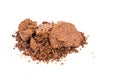 Spent or used coffee grounds on white background Royalty Free Stock Photo