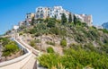 Summer view in Sperlonga, Latina Province, Lazio, central Italy. Royalty Free Stock Photo