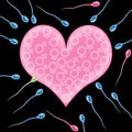Sperm attack Royalty Free Stock Photo