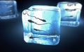 Sperm cells frozen into ice cube Royalty Free Stock Photo